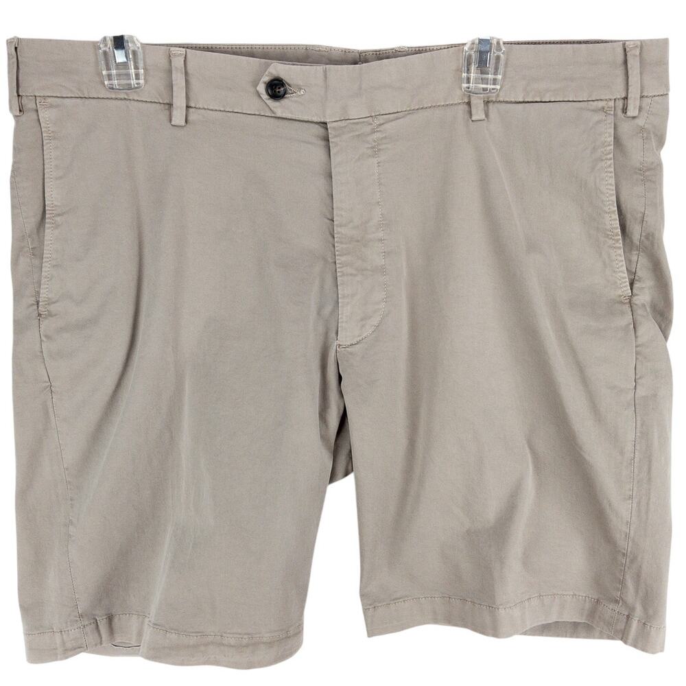 Peter Millar Chino Shorts Men's 38x9 Beige Cotton Blend Flat Front